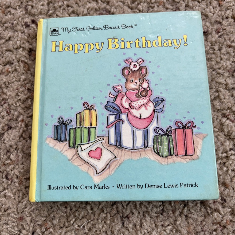 My First‎ Golden Board Book Happy Birthday! VTG Childrens Board Book Rare SEE